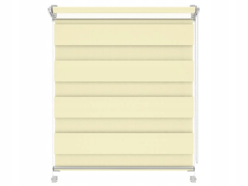 

Roleta Dzień Noc kremowa Biała okno 131x220