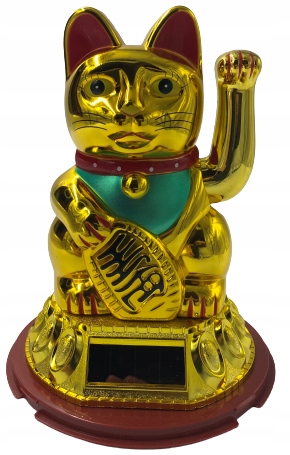 

Solarny Japoński Kot Maneki-Neko Chiński Lucky18cm