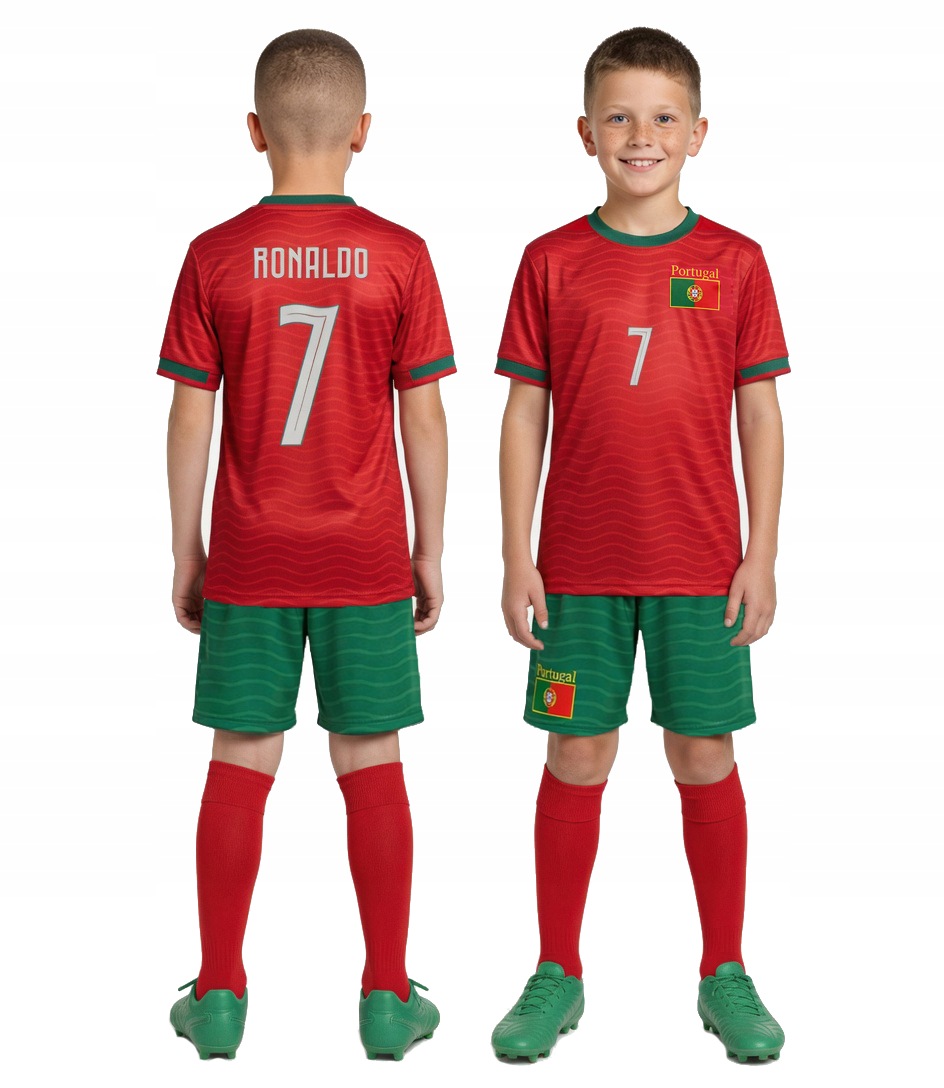 Strój Piłkarski getry Ronaldo 7 Portugalia rozmiar 134