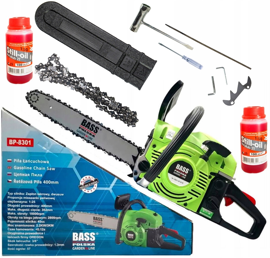 Pilarka Piła Spalinowa Bass Polska 3kM Oleje