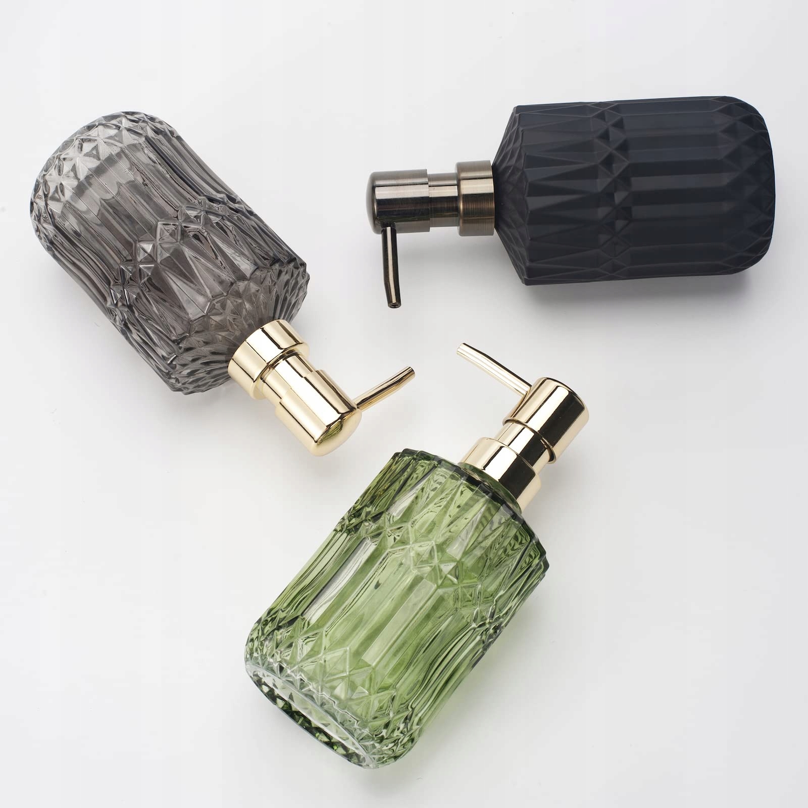 Dávkovač mýdla Ivailex 390 ml šedý elegantní s pumpičkou do koupelny