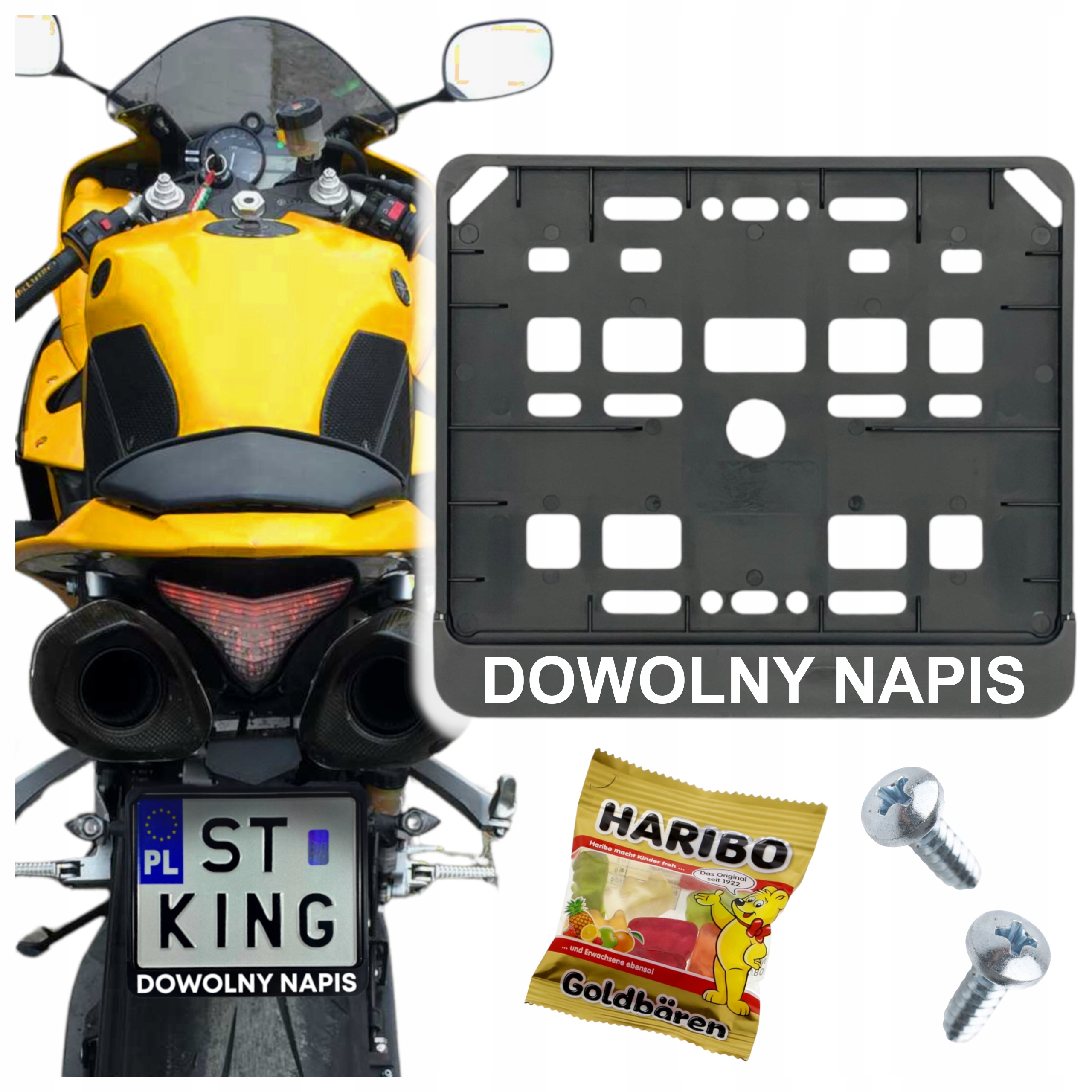 Ramka Z Napisem pod tablicę rejestracyjną do Motocykl Napis Tekst Cytat