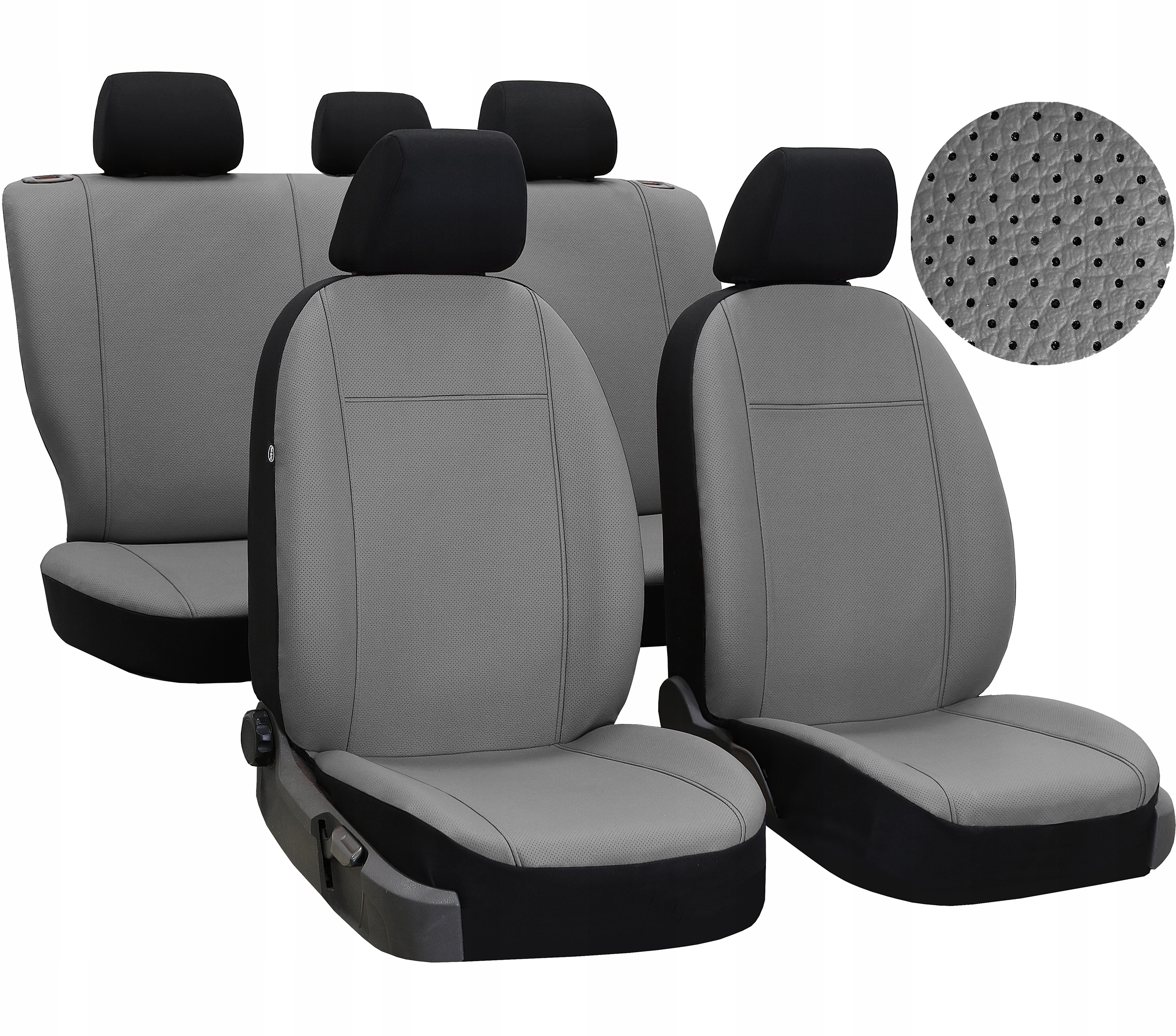 SKÓRA PERFOROWANA POKROWCE MIAROWE SAMOCHODOWE KOMPLET do DACIA DUSTER 3