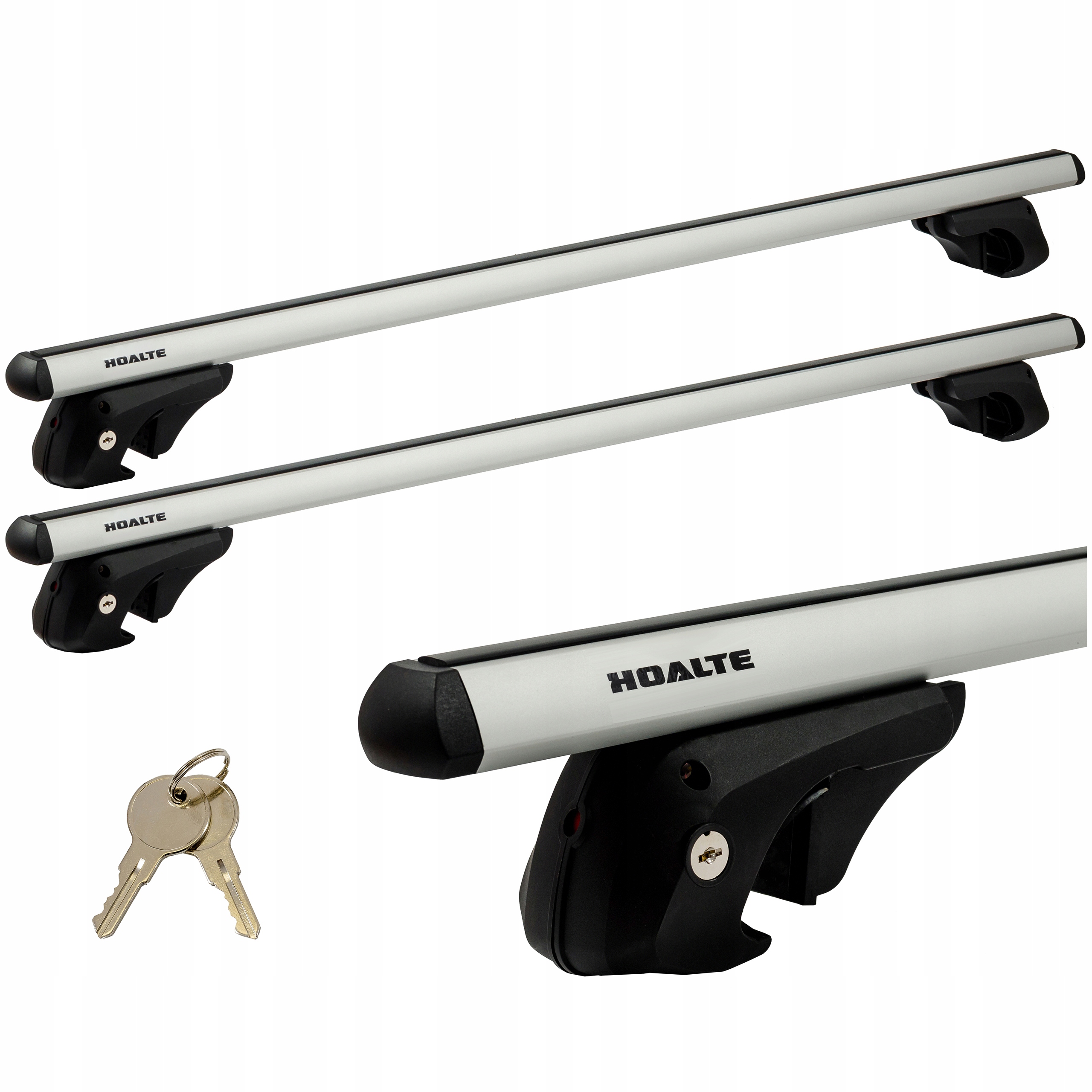 Univerzální Střešní Nosič Na Nosníky 120 CM, Hliníkový, Uzamykatelný