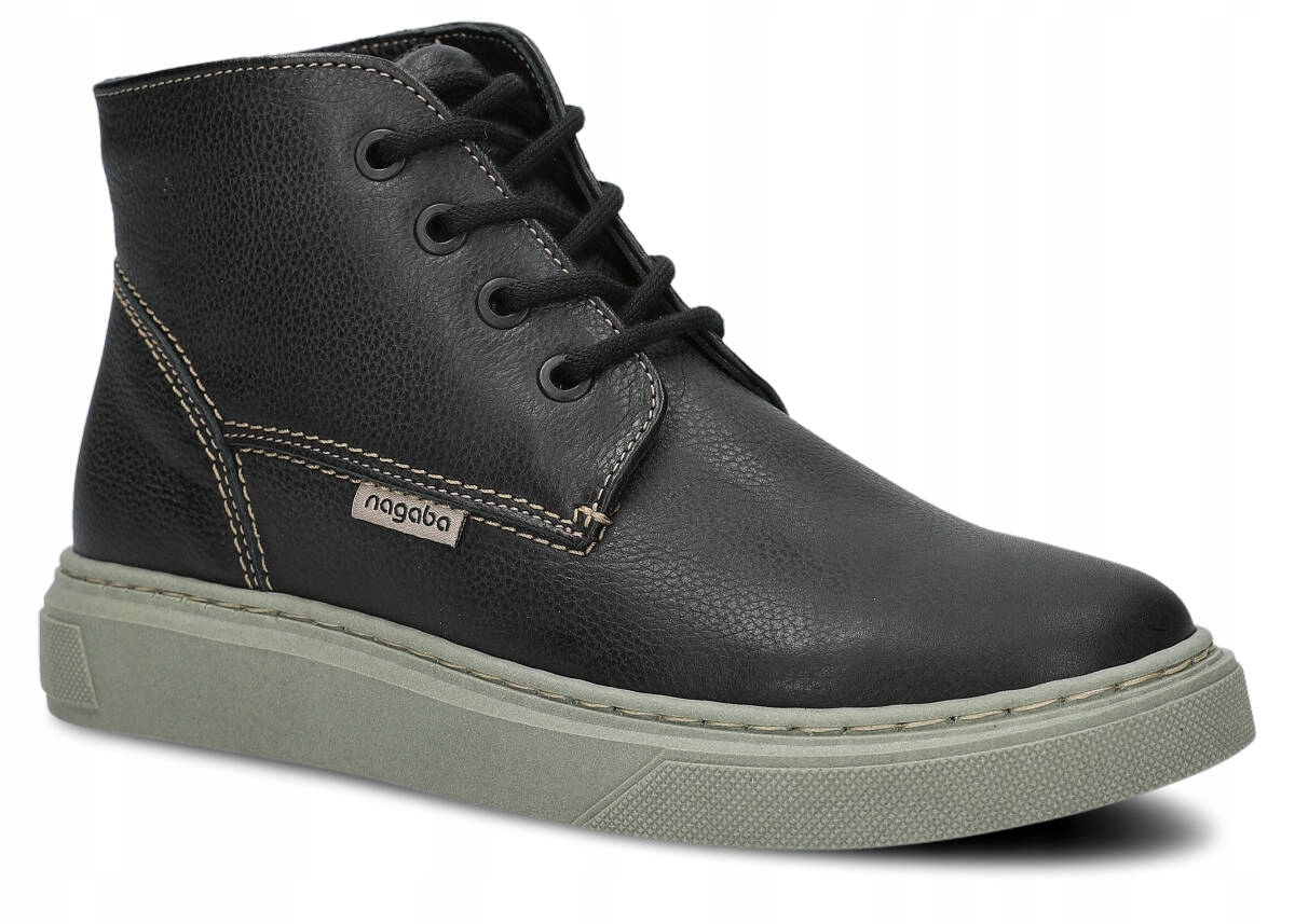 NAGABA 050 CZARNY RUSTIC - TRZEWIK DAMSKI - ROZMIAR 41