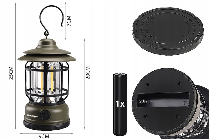 WISZĄCA STOJĄCA LAMPKA LED NA RYBY PO NAMIOT CAMPING W GÓRY AKUMULATOROWA Zasięg światła 10 m