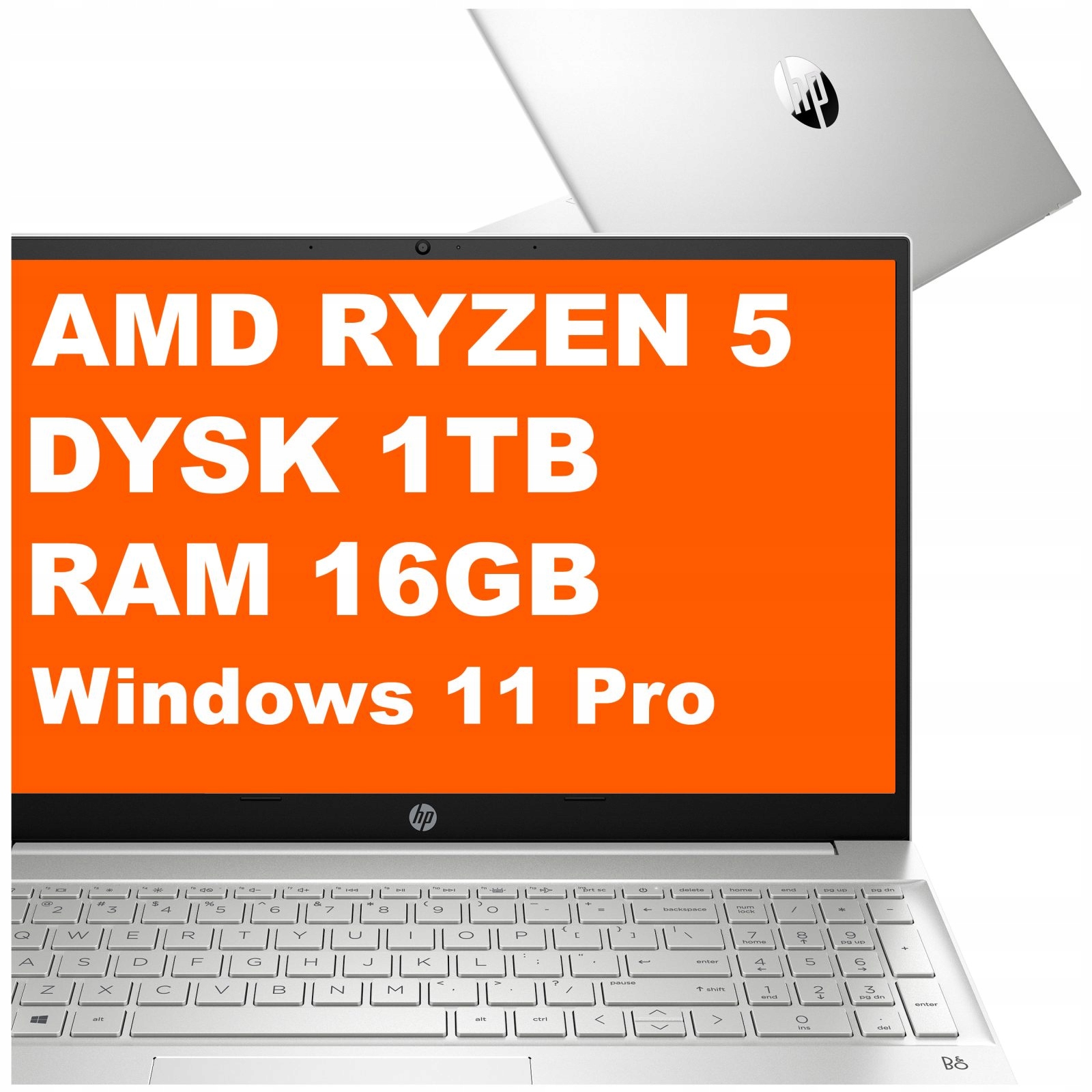 Hp Pavilion 15-eh Amd Ryzen 5 16GB 1TB Amd Radeon 15,6" Fhd W11 Pro Srebrny