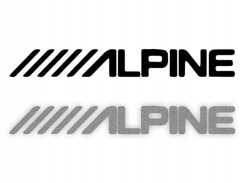 ALPINE - Naklejka na samochód na auto - ODBLASKOWA