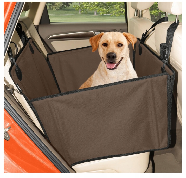 Levně Přepravka pro psa do auta se 4 upevňovacími popruhy Wuglo hnědá vel. M