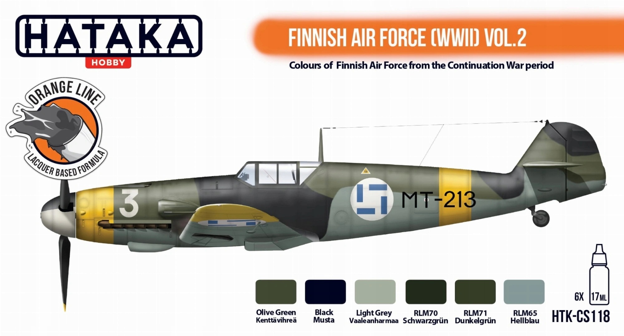Sada barev Finnish Air Force Wwii vol. 2 6x17 ml Hataka HTK-CS118