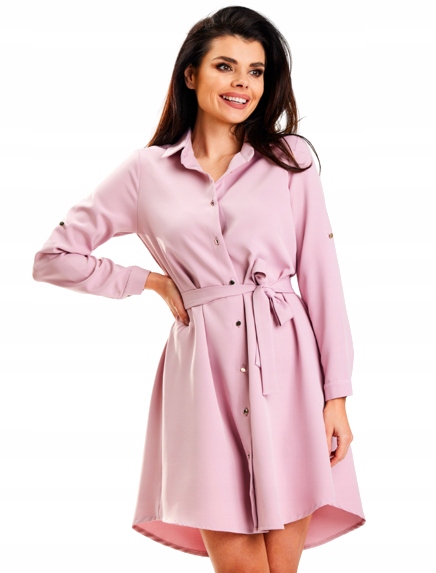 Šaty volné košilové, trapézové, knoflíky, velikost XL