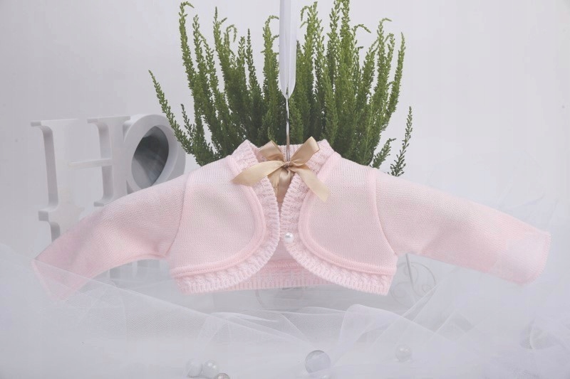 RÓŻOWE BOLERKO sweterek z falbanką 86cm CHRZEST Rozmiar (new) 86 (81 - 86 cm)