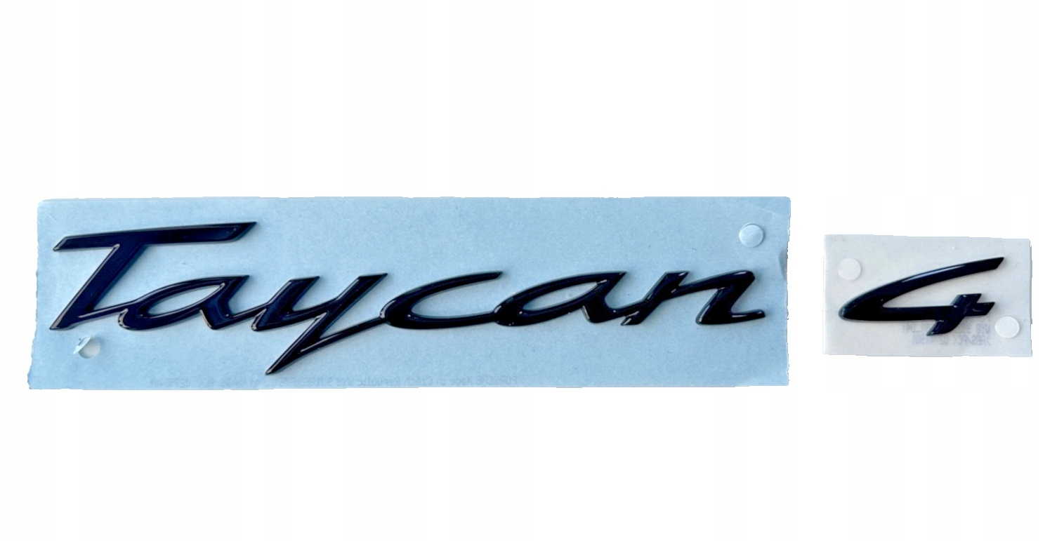 Porsche „Taycan 4“ Oe emblém znak nápis čierna