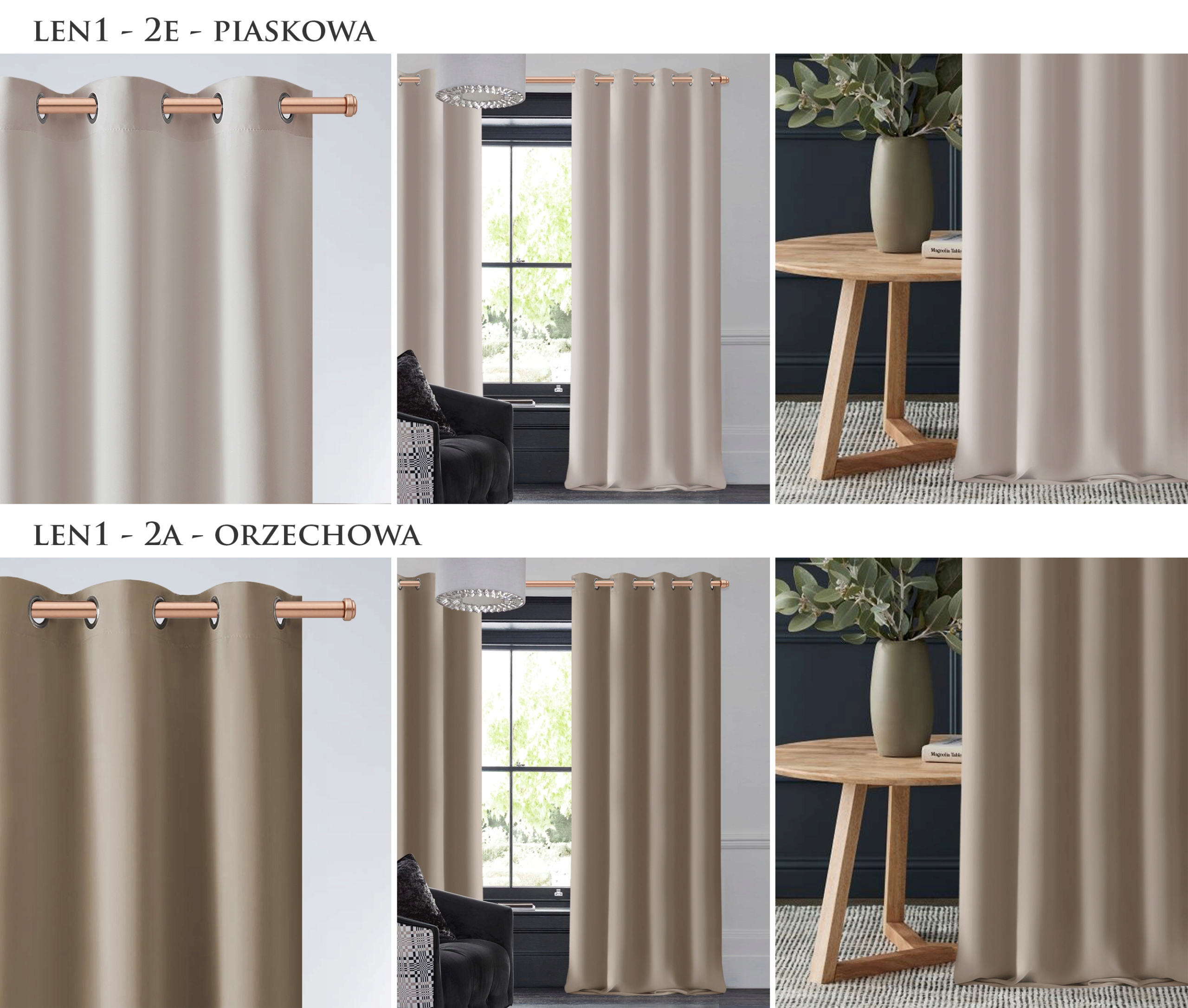 komplet 2x FIRANY WOAL 2x ZASŁONY 2x SPINKI zestaw Wysokość produktu 250 cm