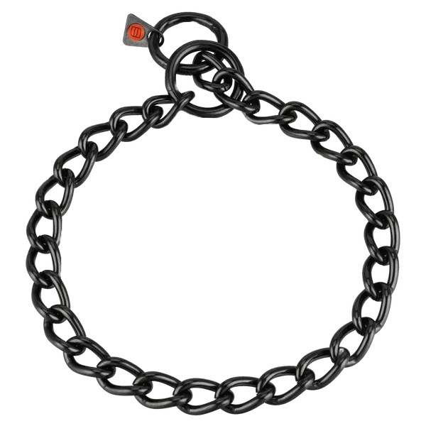 Řetízek Hs Sprenger s krátkým článkem 2 cm nerezová ocel černý 4 mm 60 cm