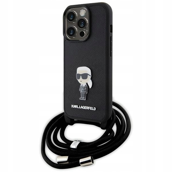Karl Lagerfeld KLHCP15LSASKNPSK pouzdro kryt pro iPhone 15 Pro 6.1", černé