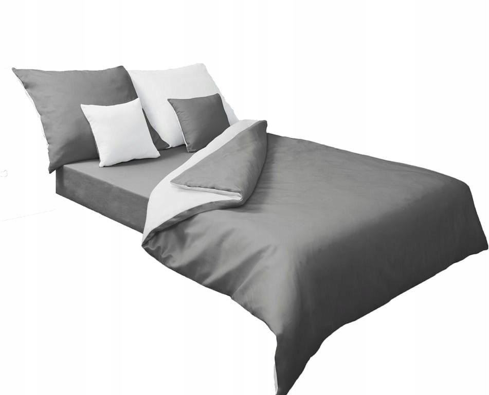 Posteľná Bielizeň Saténová 160x200 Double Face Odtiene šedej/hnedej