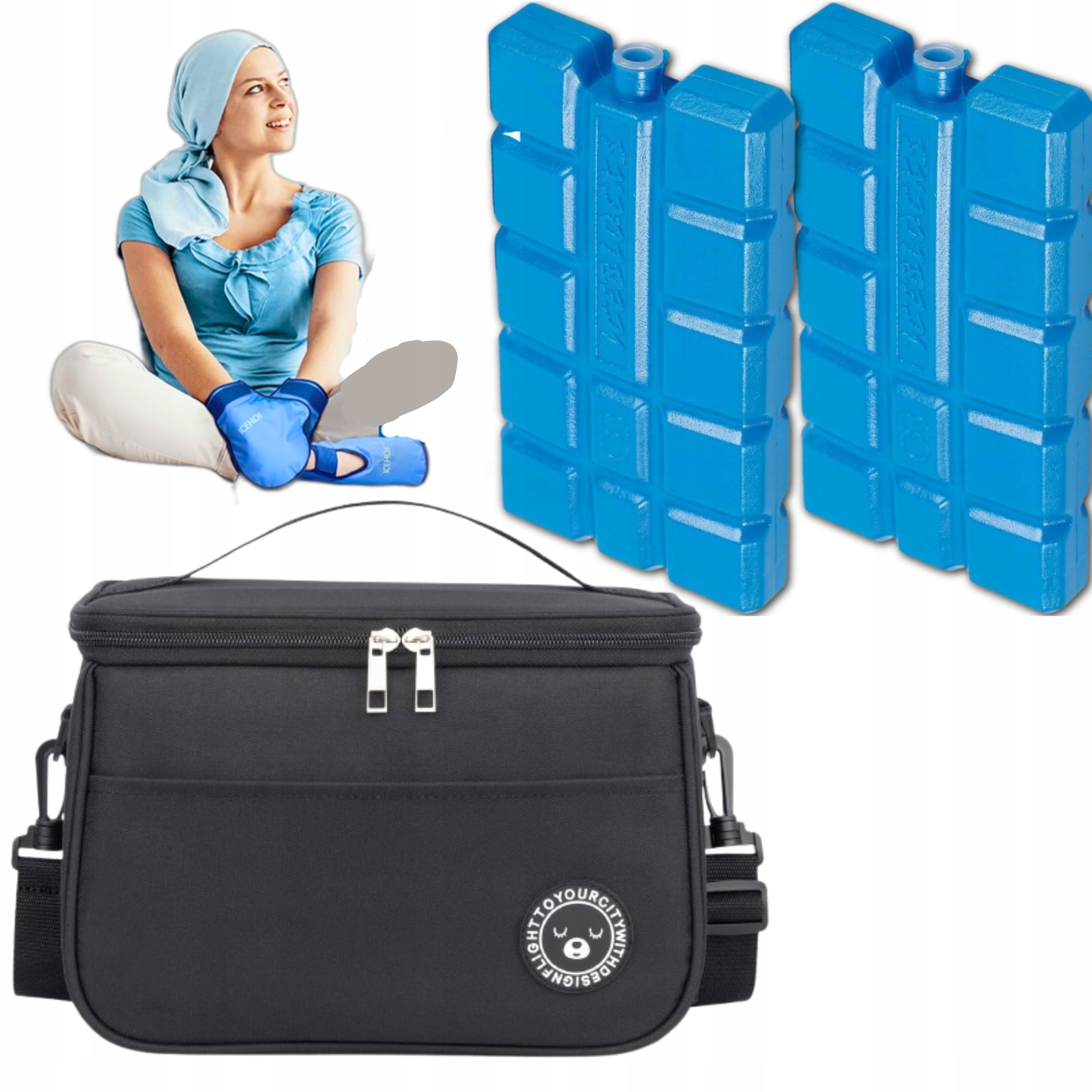 Torba Chłodząca 2 Wkłady Chłodzące Do Zestawów Żelowych Chemioterapia