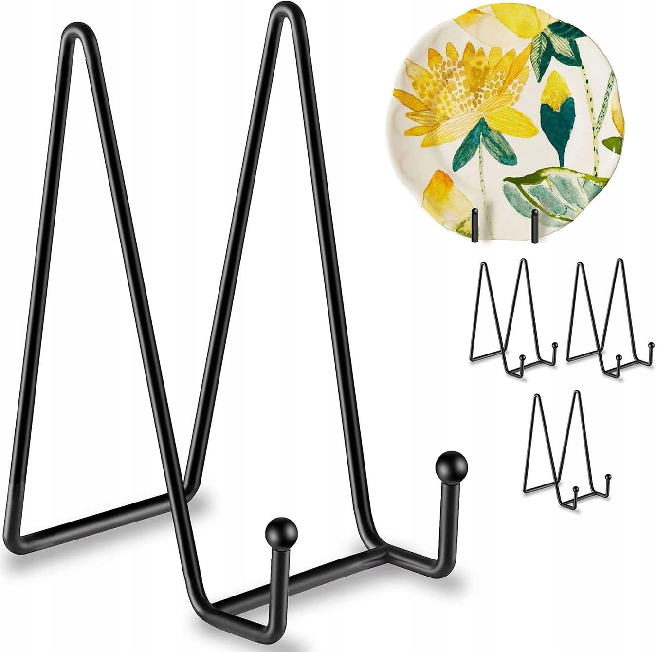 3 X UCHWYT NA PŁYTĘ STOJAK EKSPOZYCYJNY, METALOWE STOJAK NA RAMKI DO ZDJĘĆ Liczba sztuk w ofercie 3 szt.