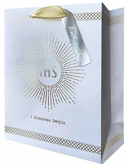 MEGA Torebka XL 42x30 cm, Opakowanie na Prezent z okazji I KOMUNII ŚWIĘTEJ