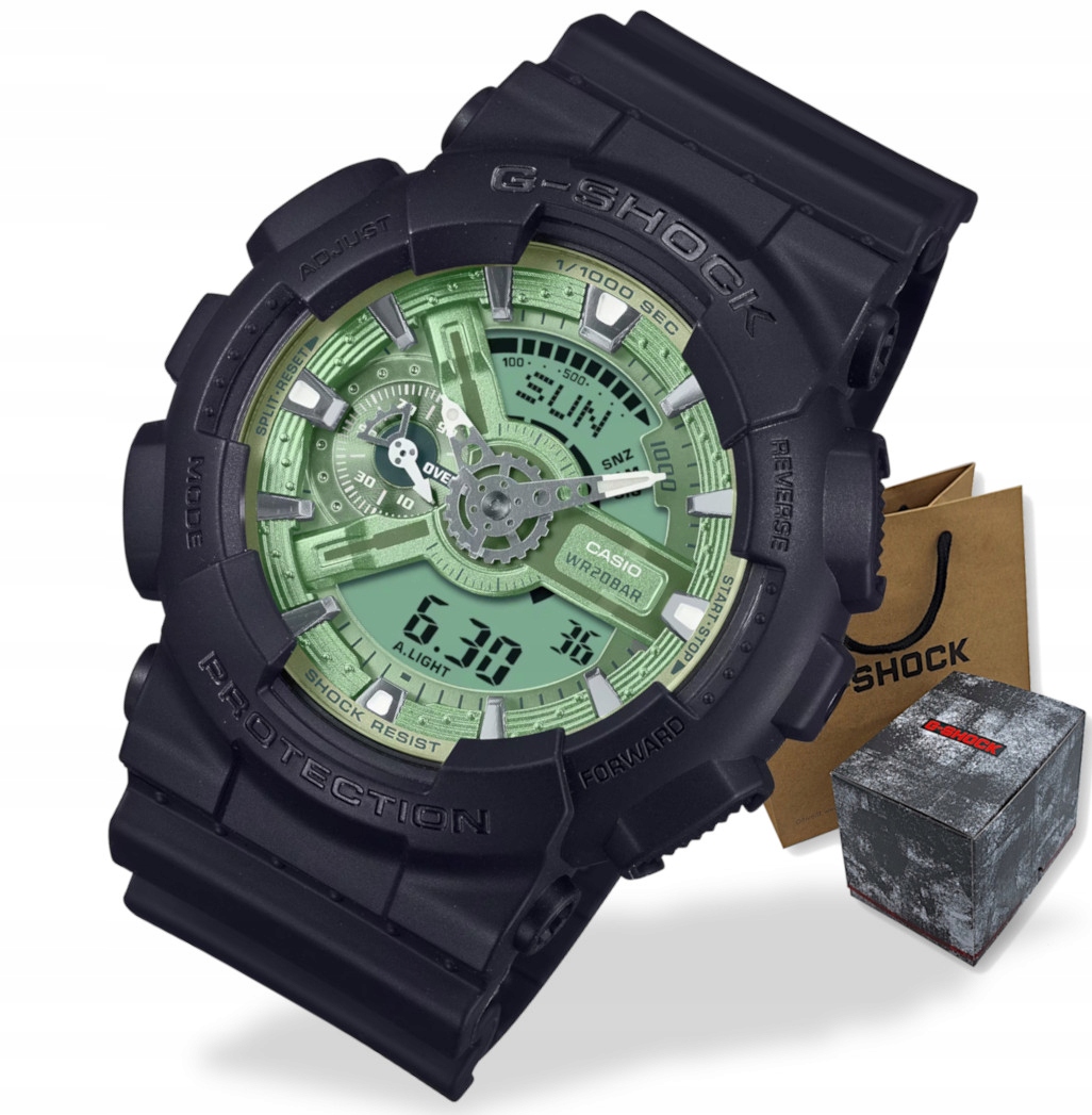 Černé sportovní pánské hodinky Casio G-Shock GA-110CD +Box Dárek Gravírování