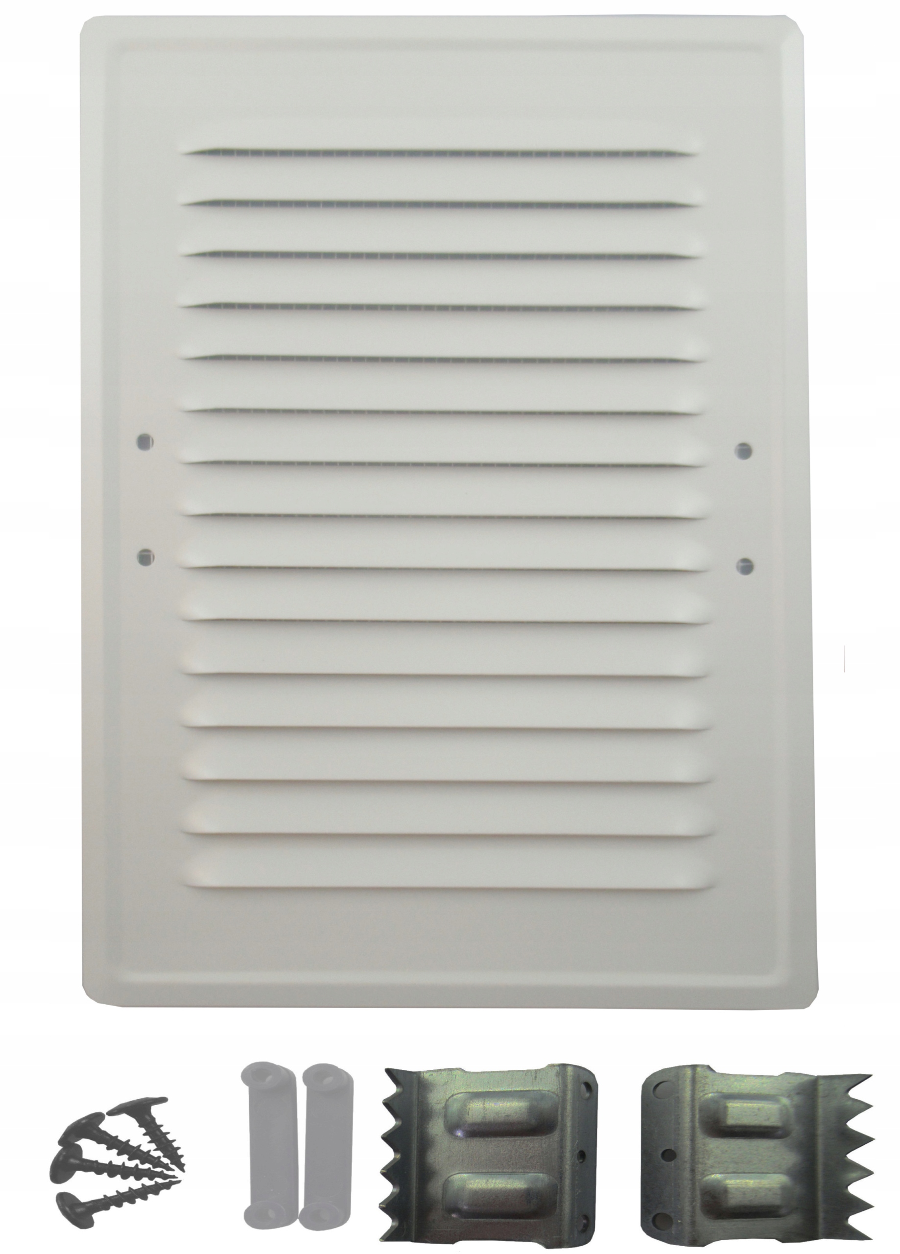 KRATKA WENTYLACYJNA14X21 BIAŁA METAL ŁAPKI