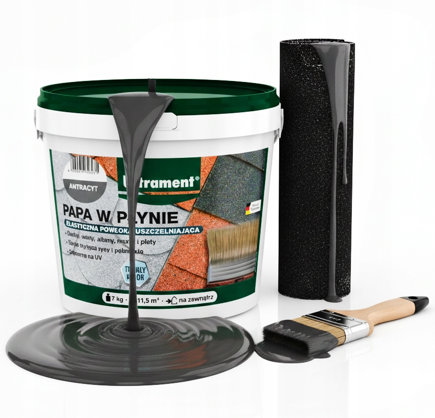 Ultrament Tekutá Lepenka 7 Kg Antracit Elastická těsnící vrstva