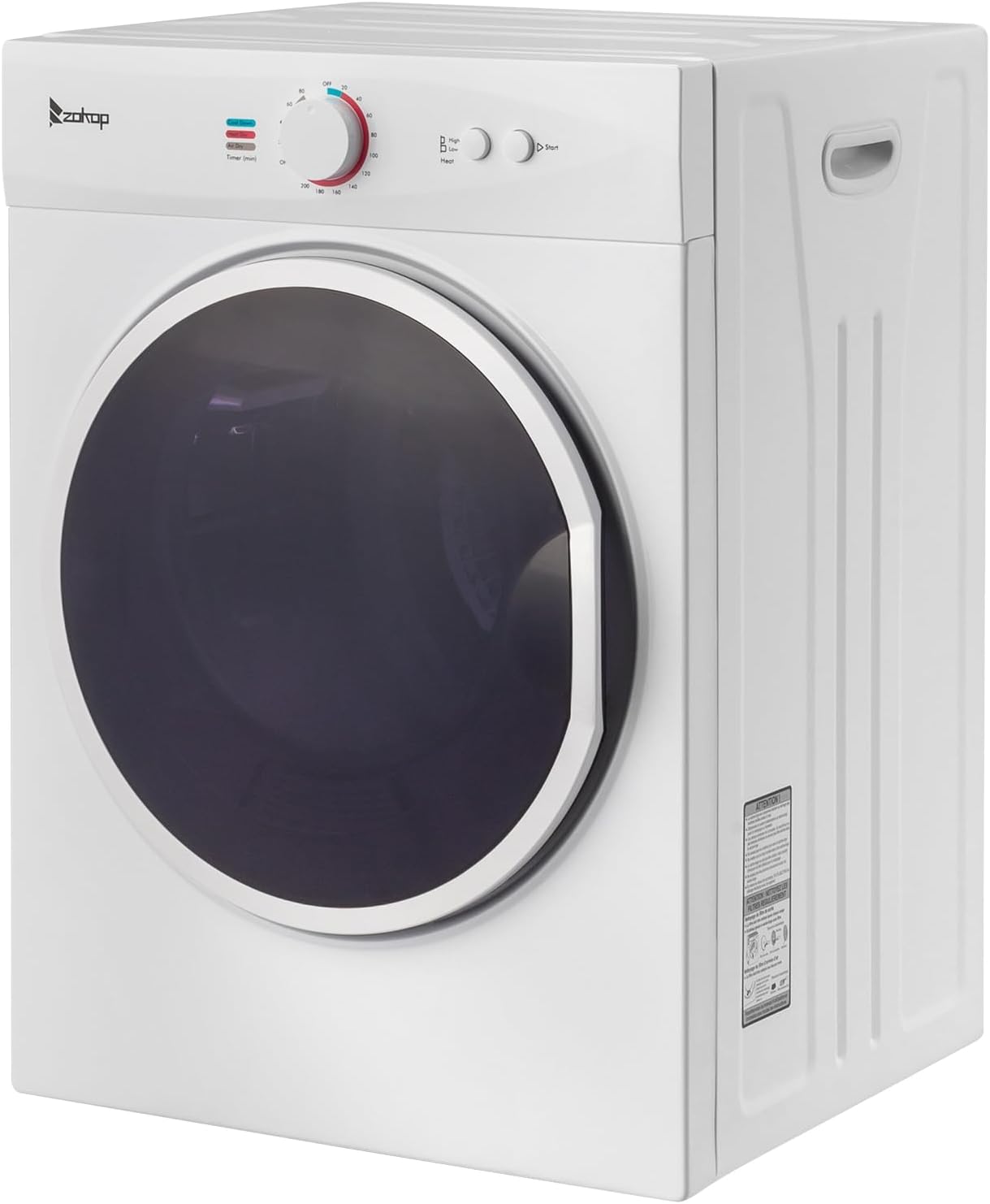 Suszarka do ubrań mała 3kg bębnowa wolnostojąca 40L 900 W 3 tryby suszenia