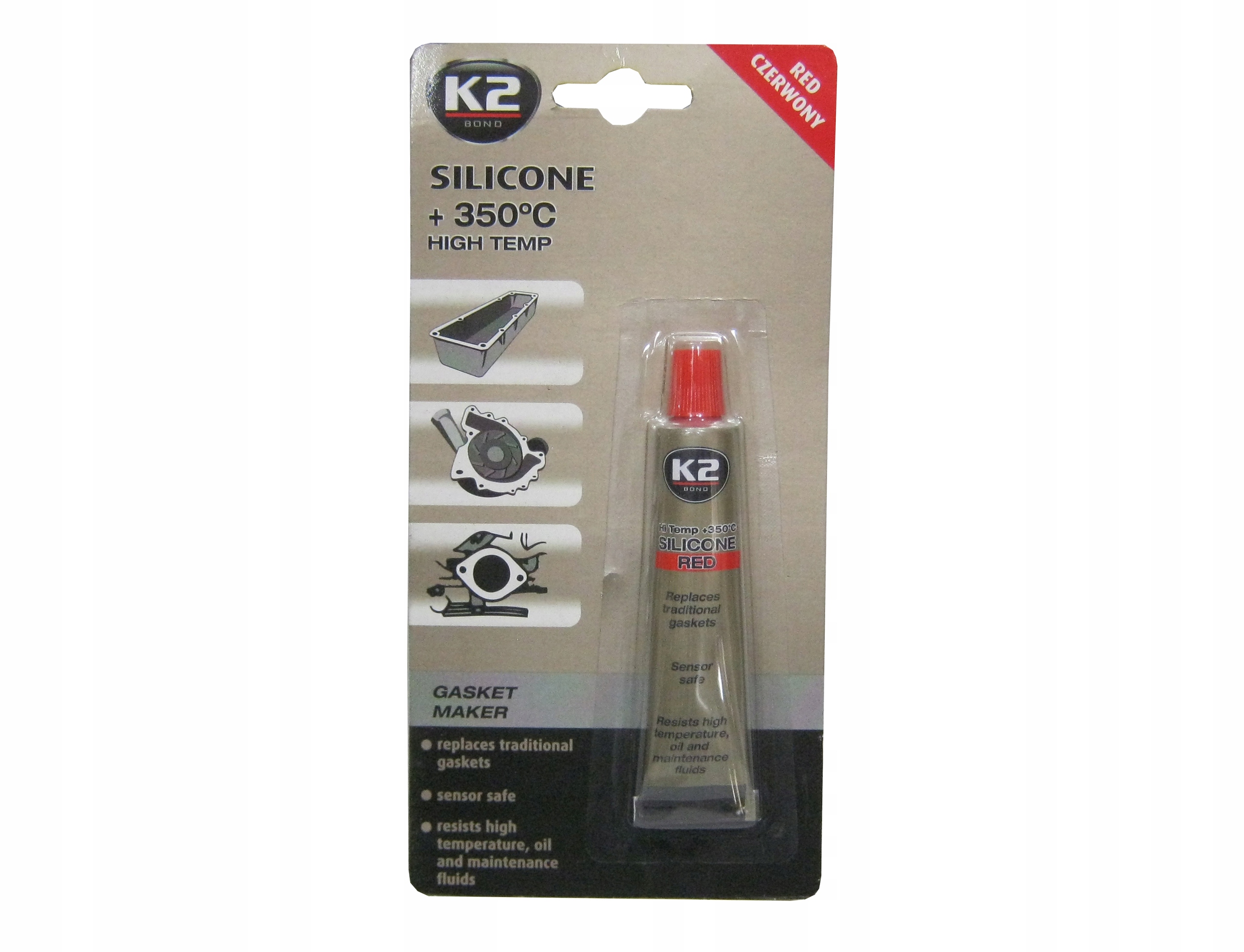 

K2 Silikon Czerwony Uszczelka Silikonowa 21g