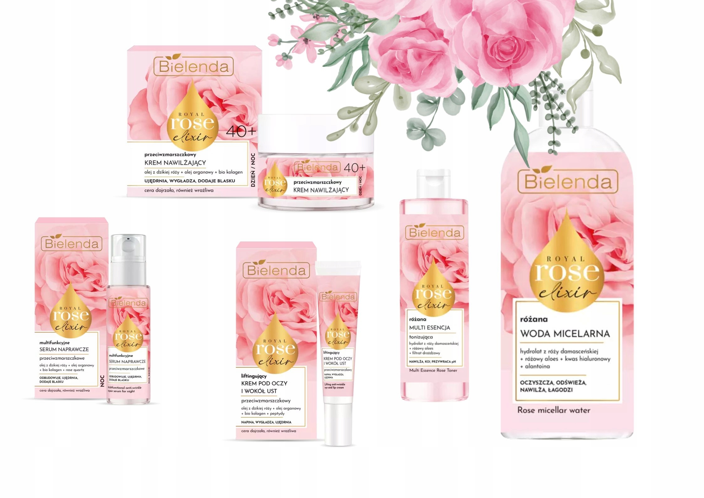 Bielenda Royal Rose Elixir 40+ Dárková Sada pro Maminku Premium