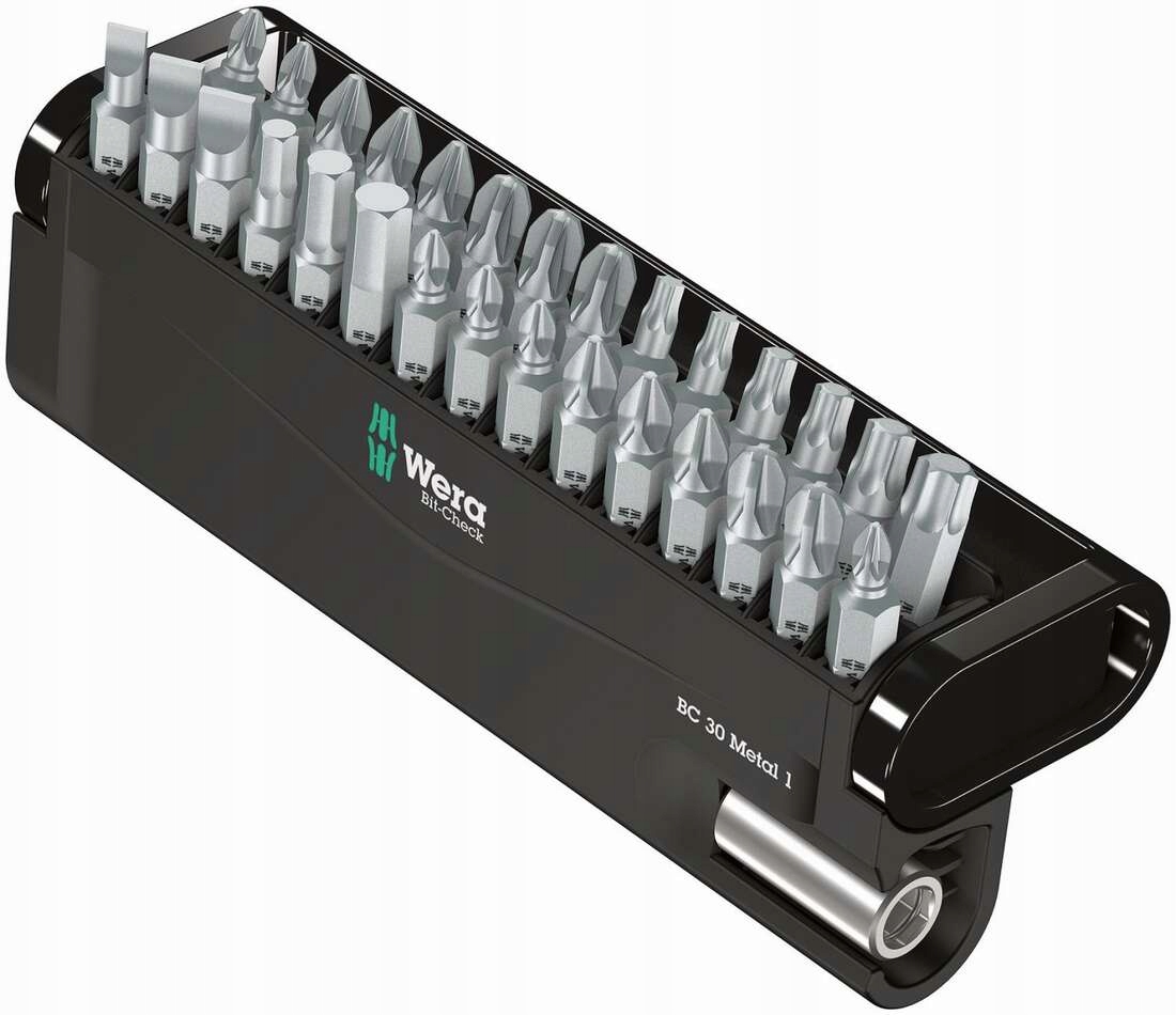 30 ks nástavců 1/4" s magnetickým adaptérem, Wera [05057434001]
