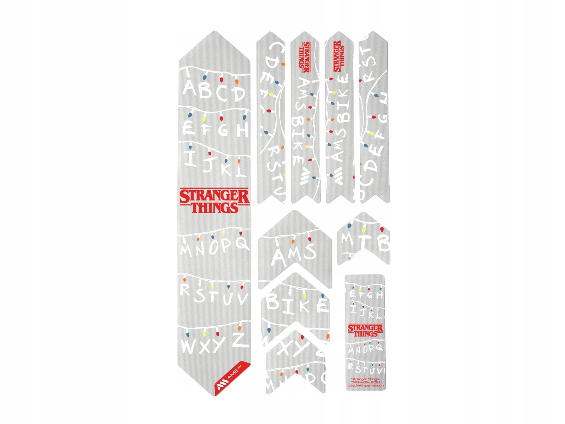 Naklejki na rower Ochrona Ramy Rowerowej Mtb Ams Stranger Things Lightbul