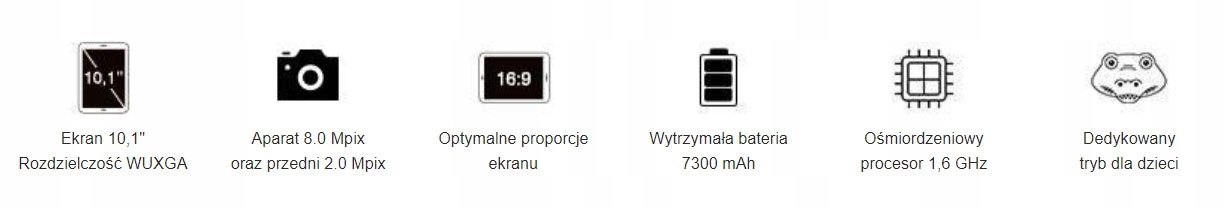 Tablet Samsung Galaxy Tab A6 10,1" 3/16GB WIFI Android 8 czarny (P580) Model procesora Octa Core