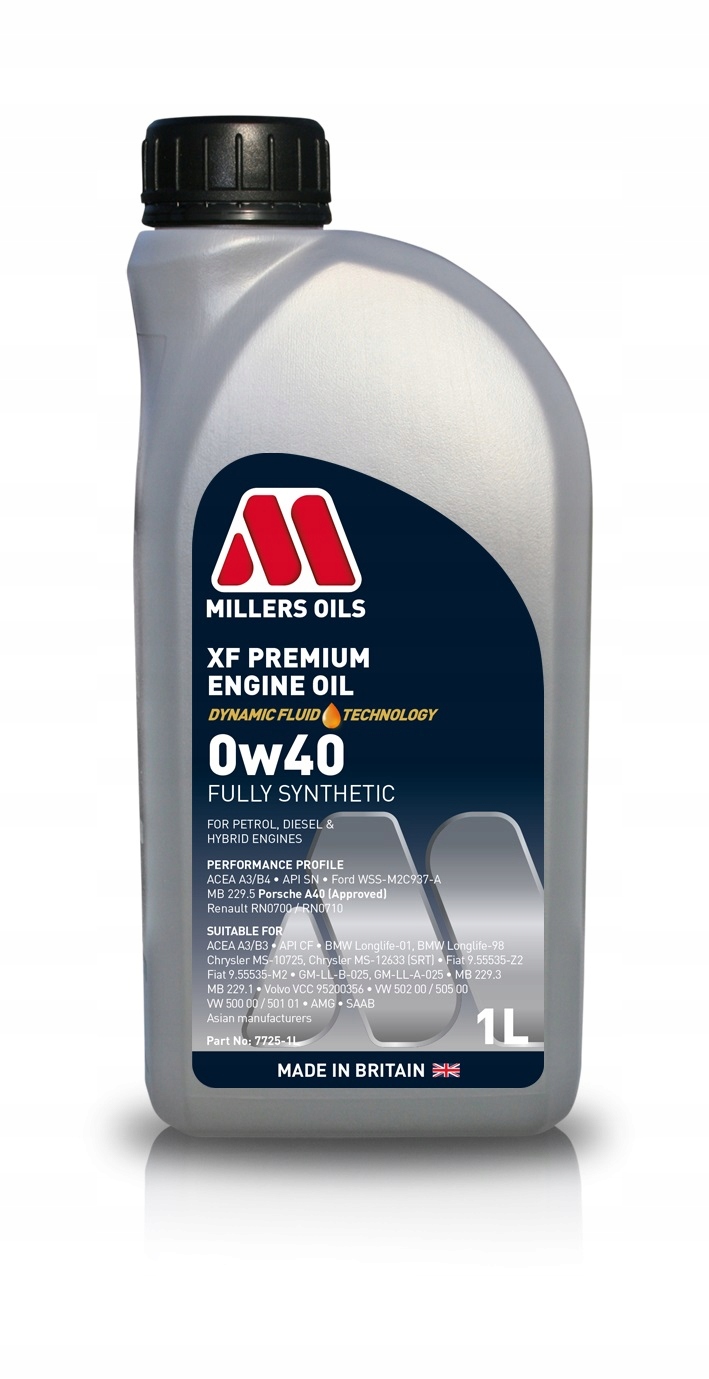 Millers Oils Xf Premium 0W-40 1L olej silnikowy syntetyczny