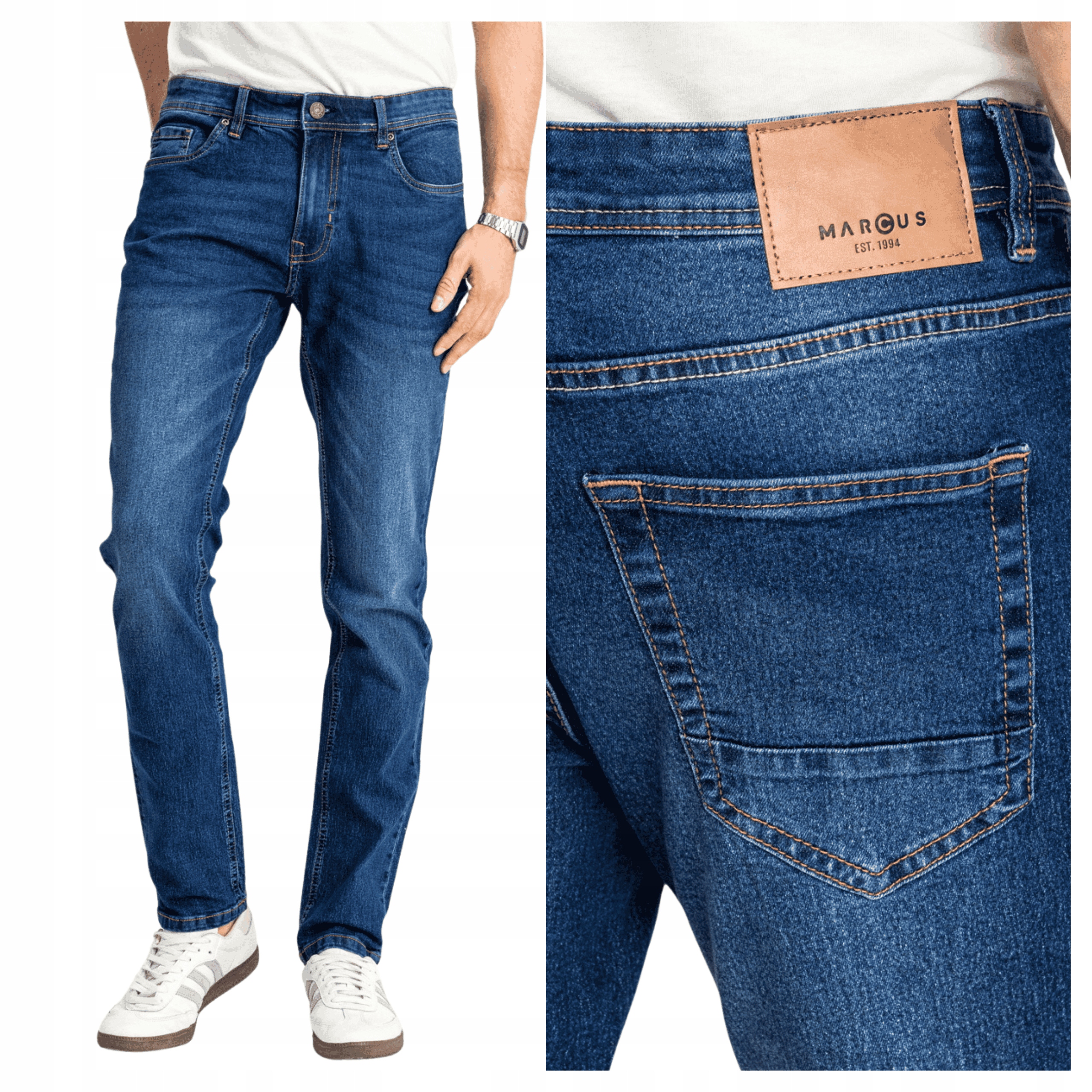 Pánské džínové kalhoty Marcus Sebb modré W34 L30
