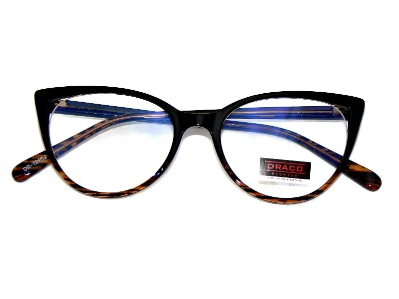 

Kocie Damskie Okulary Antyrefleksy czarne Oprawki