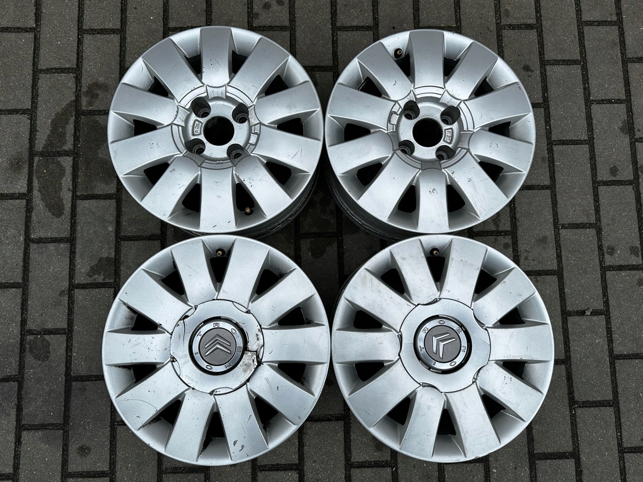 4× диск алюминий peugeot запчасть 206 207 208 307 308 partner rifter 6. 0" x 15" 4x108 et 18