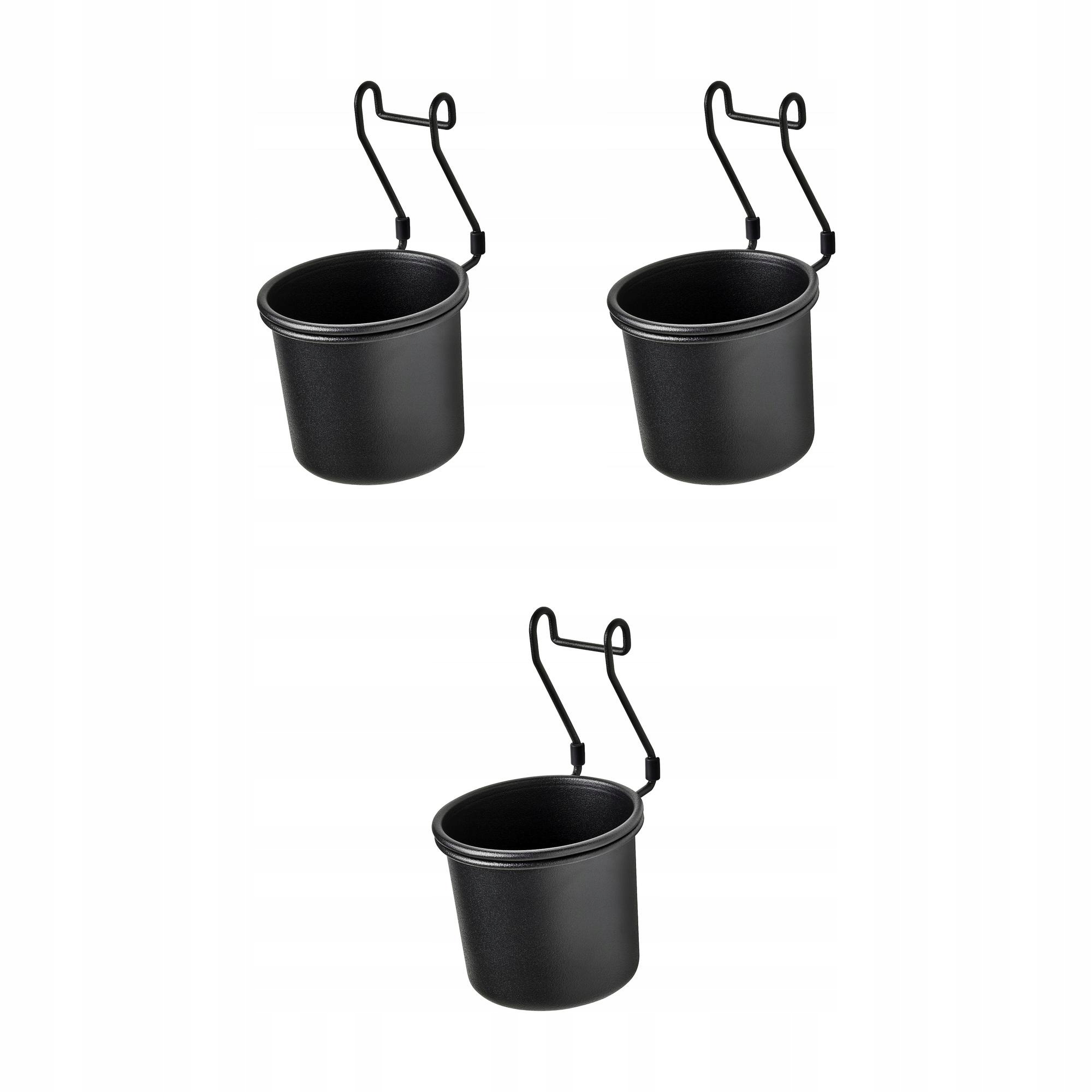 3 ks Kontejner Hultarp černý 14x16 cm do kuchyně organizace