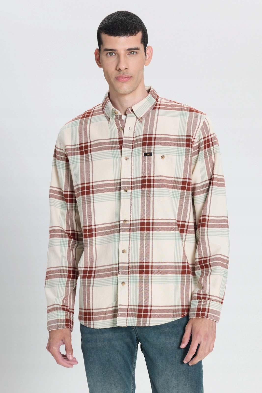Pánská košile Lee Riveted Shirt Ecru 112388496 XXL