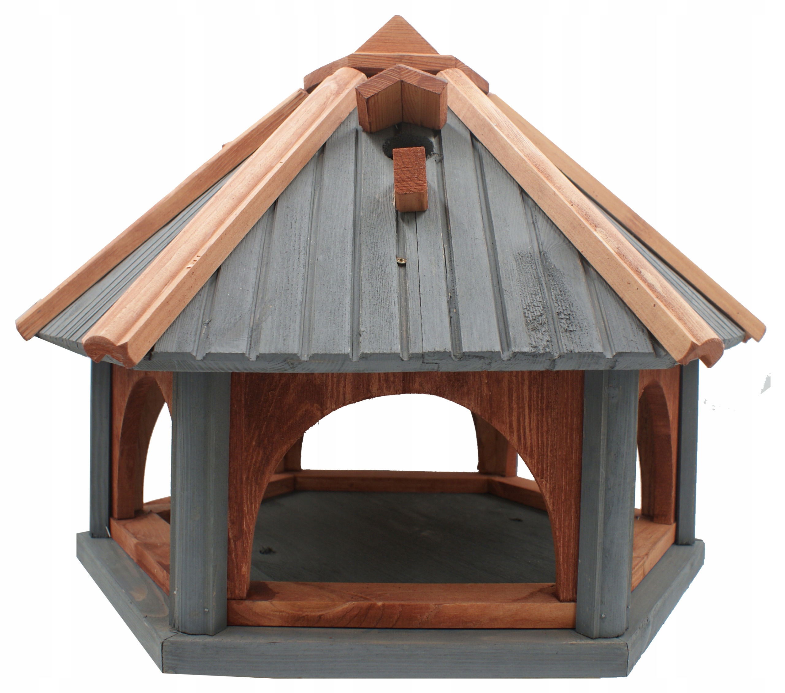 Velké krmítko pro ptáky s hnízdní budkou XXL, dřevo