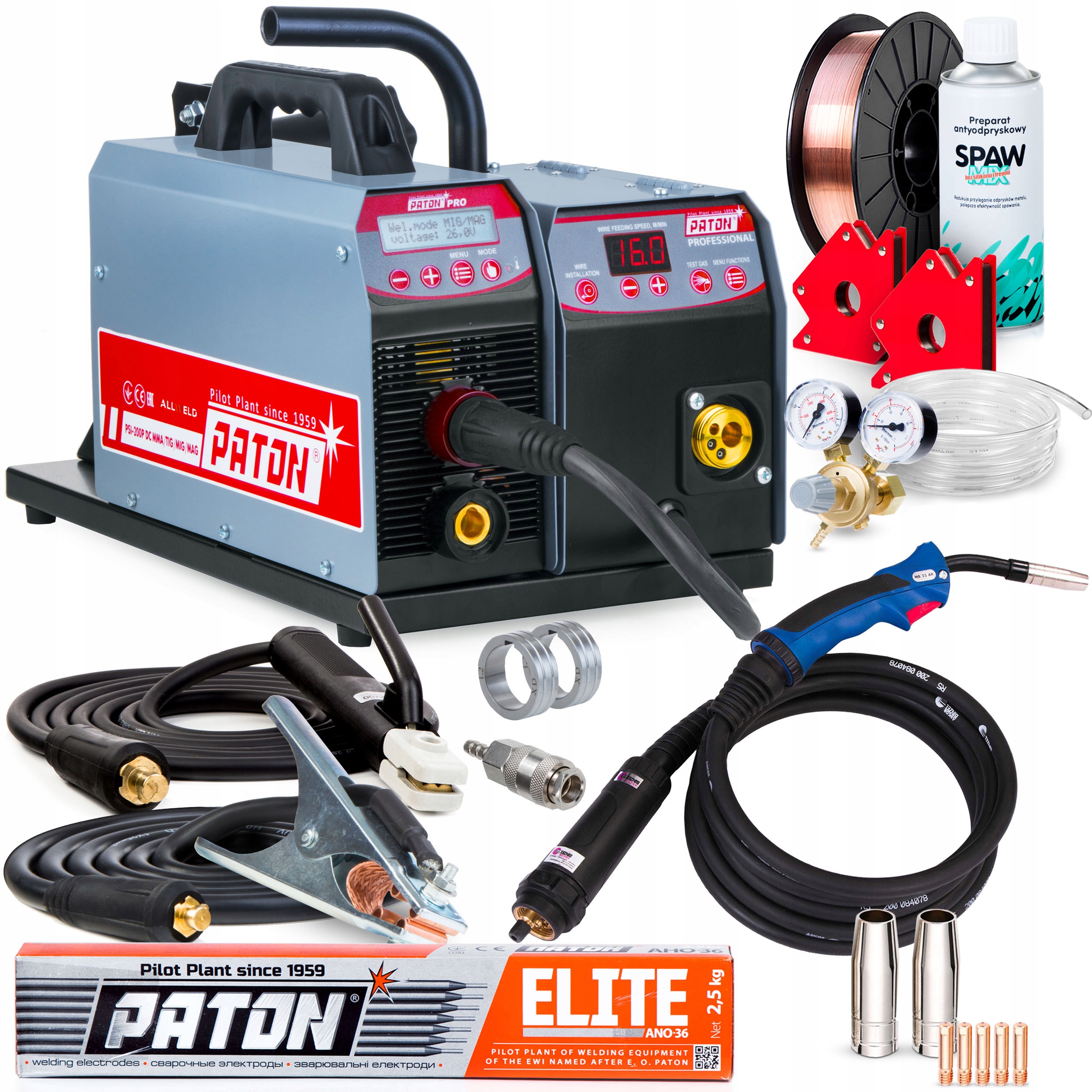 

Spawarka Migomat Mig Mag Mma Paton Psi 200 Pro DC