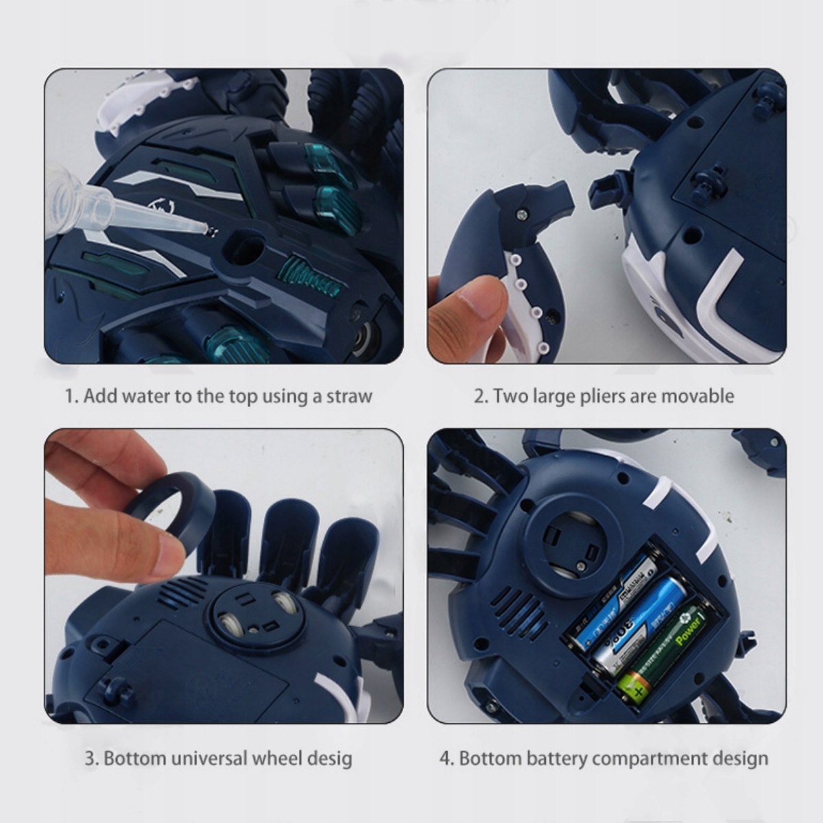 ZABAWKI PEŁZAJĄCY KRAB ZABAWKI INTERAKTYWNE DLA DZIECI SPRAY LED MUZYKA Płeć chłopcy dziewczynki