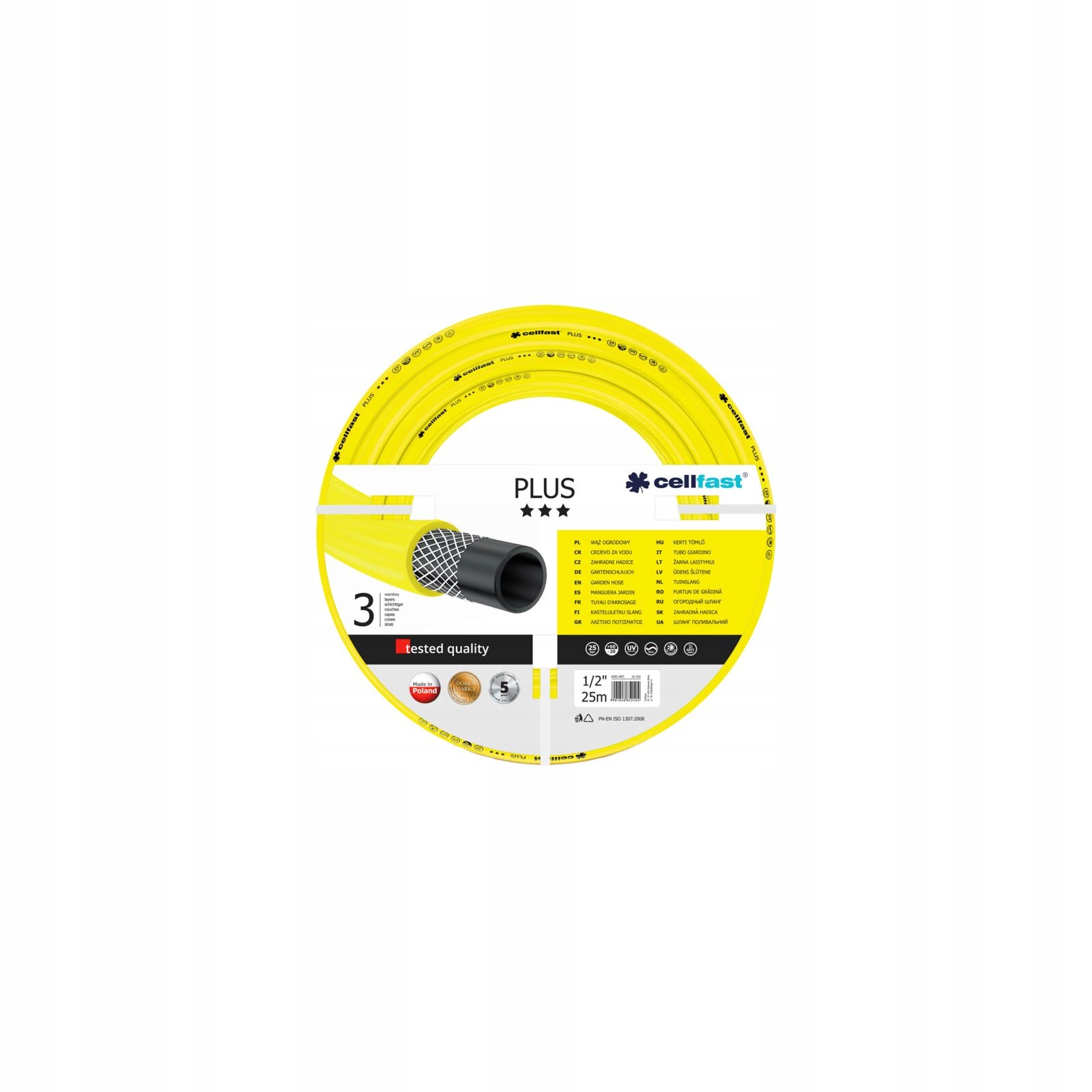 Hadice 25 m Plus Fi CF10220R Cellfast Hadice 3-vrstvá