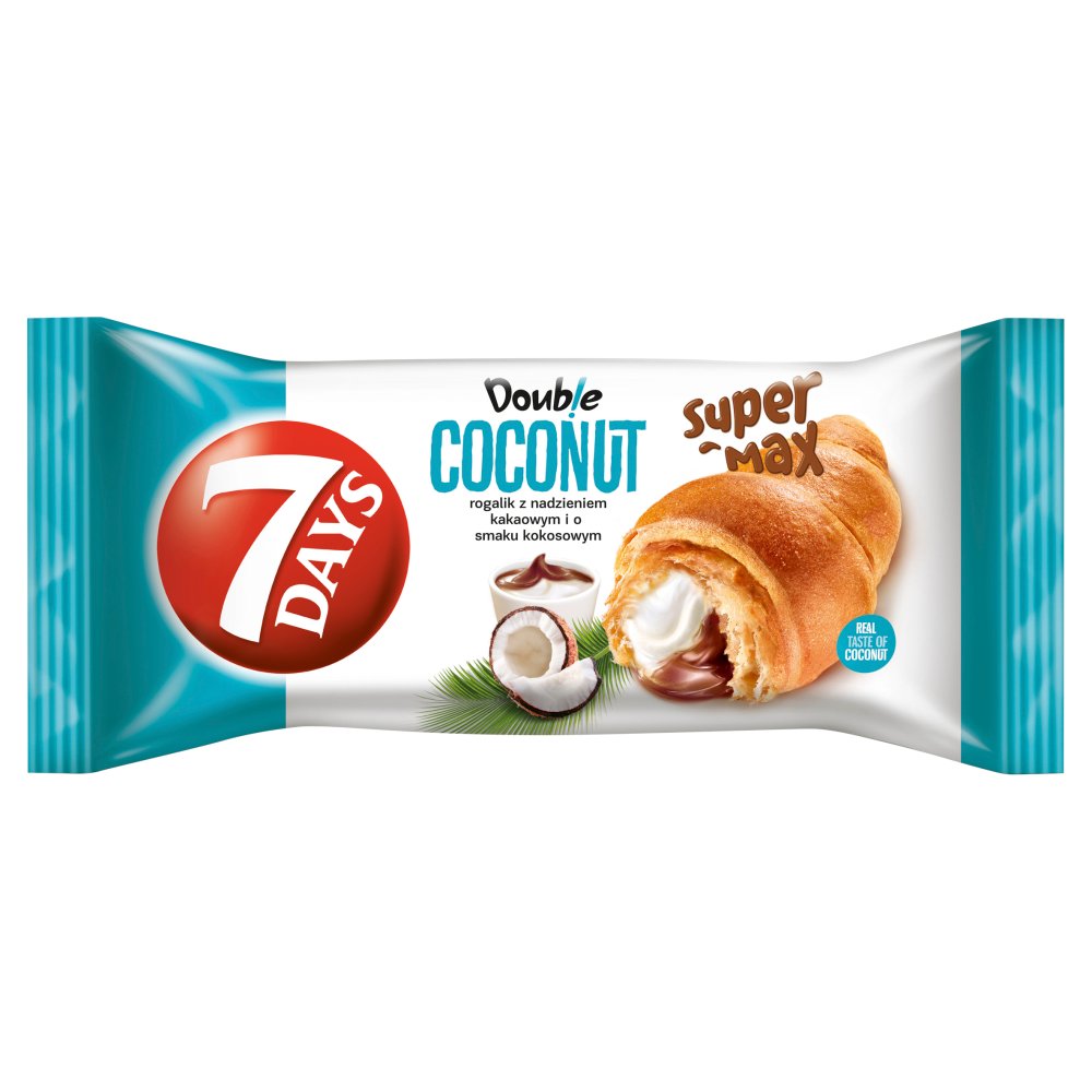 Levně 7 Days Rohlíček Doub!e Max Croissant Kokosový 110 g 20 ks