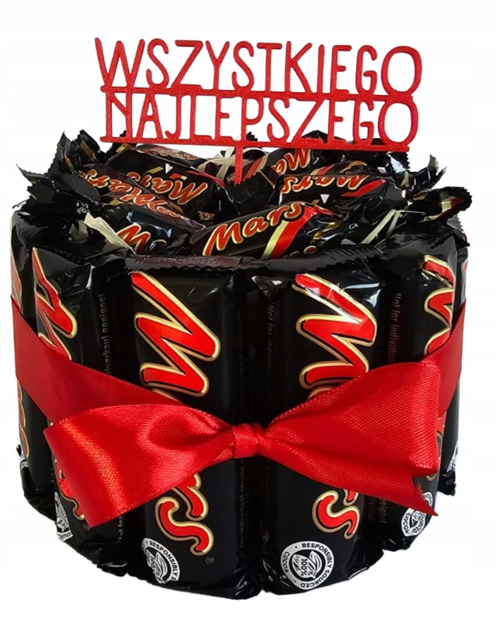 Zestaw baton mars tort upominek urodziny 18 30