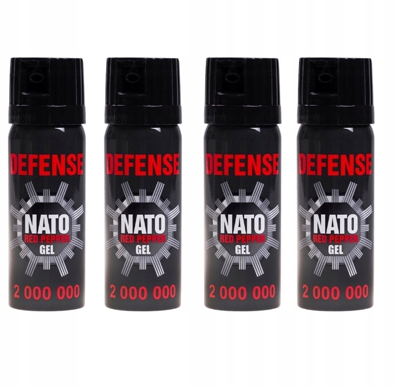 4 x Gaz Pieprzowy Nato Defense 40050-C 50 ML Cone Żel