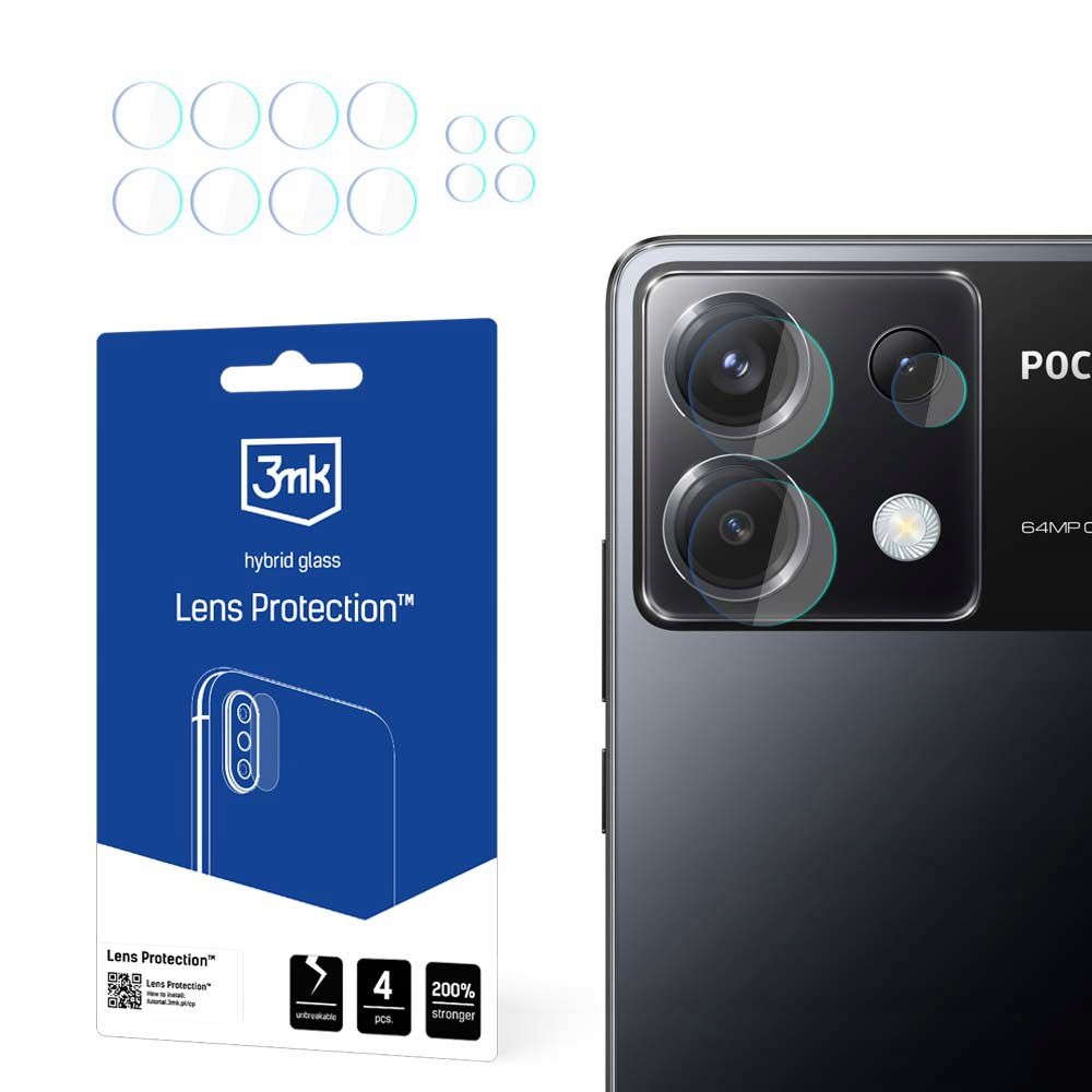 Szkło Na Obiektyw Do Poco X6 5G 3MK Lens Protection