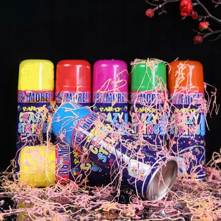 SERPENTYNA W SPRAYU KONFETTI NA PARTY URODZINY IMPREZĘ NEONOWE 6 SZT Marka KARWIL