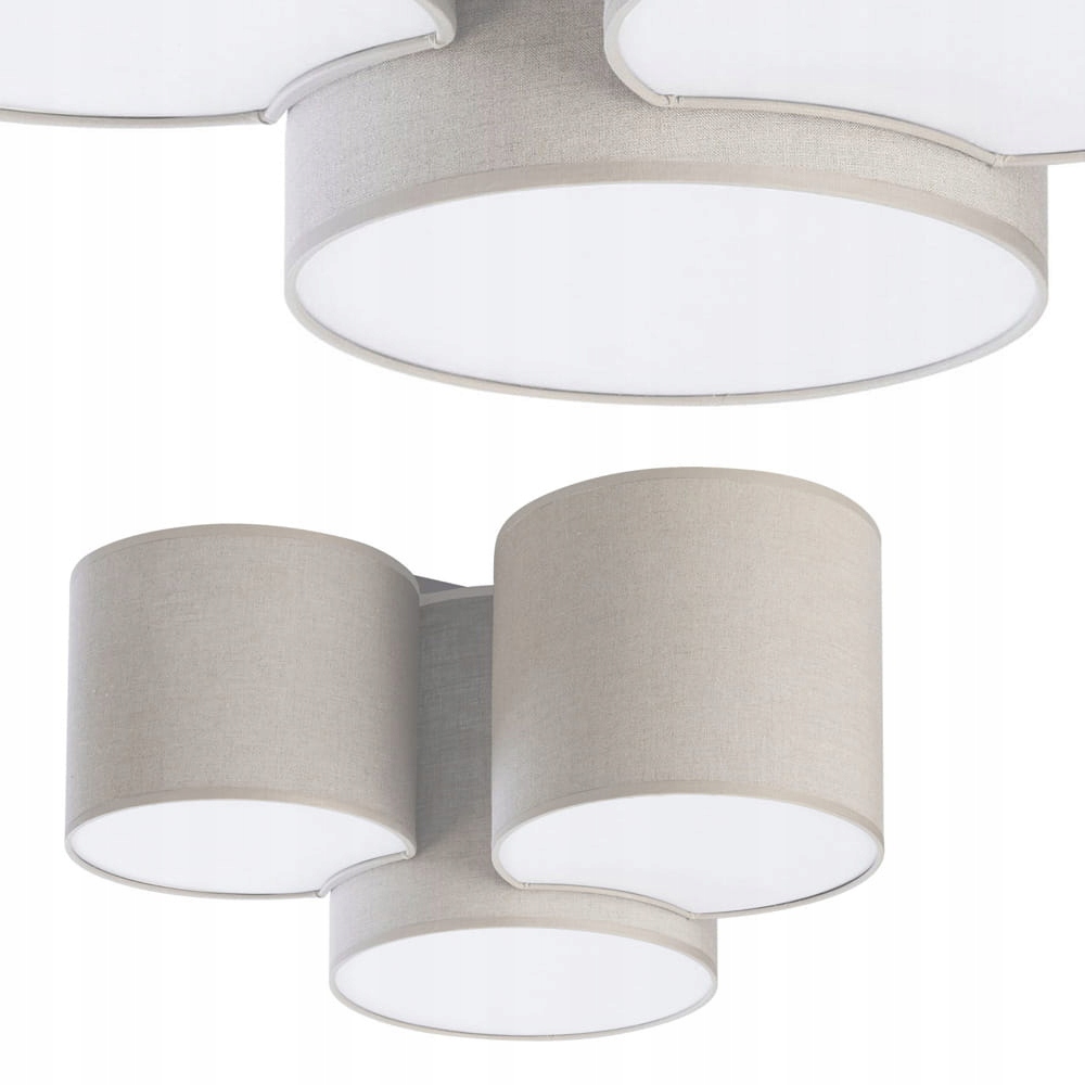 Potrójna, brązowo-biała lampa sufitowa do sypialni 3*E27 Tk Lighting
