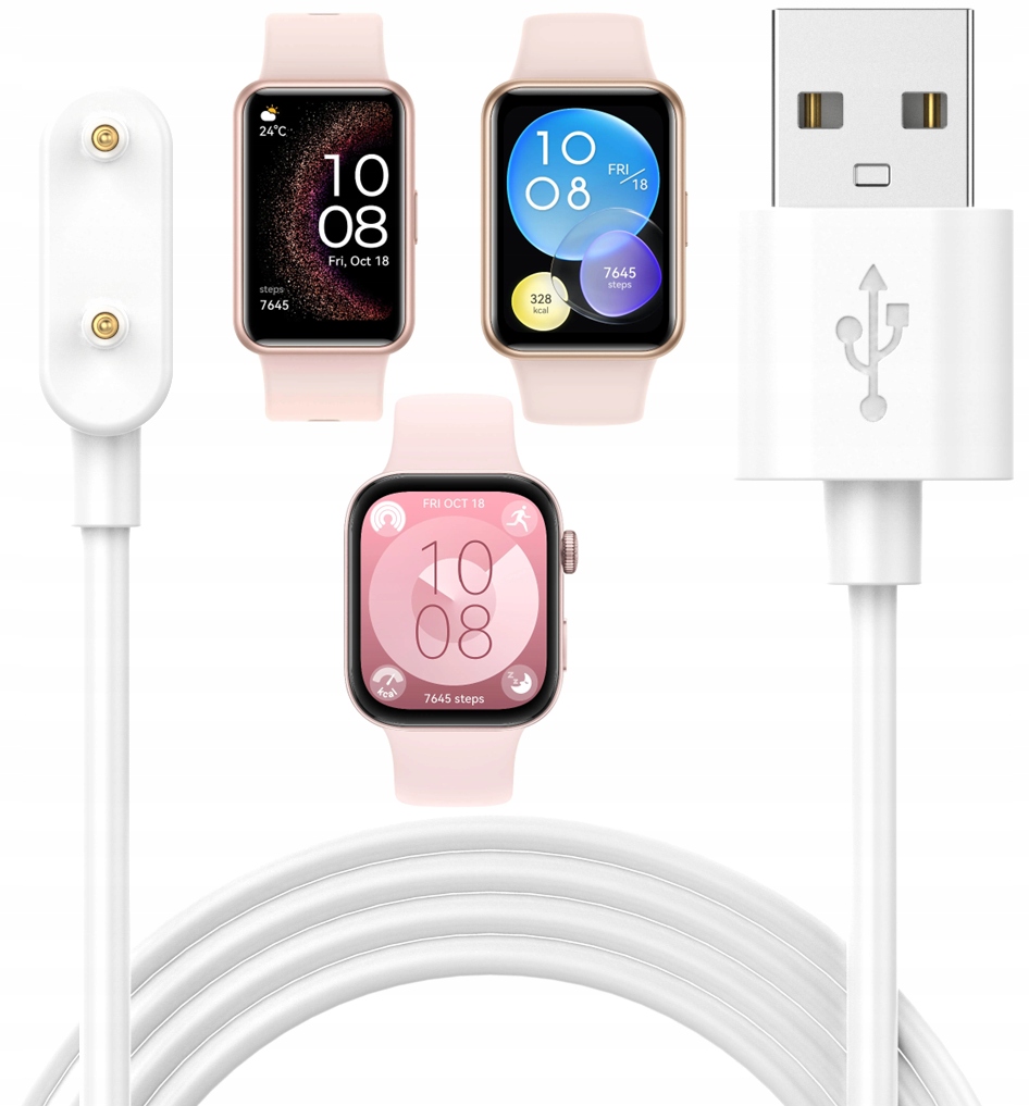 Ładowarka Kabel Usb Do Huawei Band 6/7/8/9/10 Watch Fit 1/2/3 1M